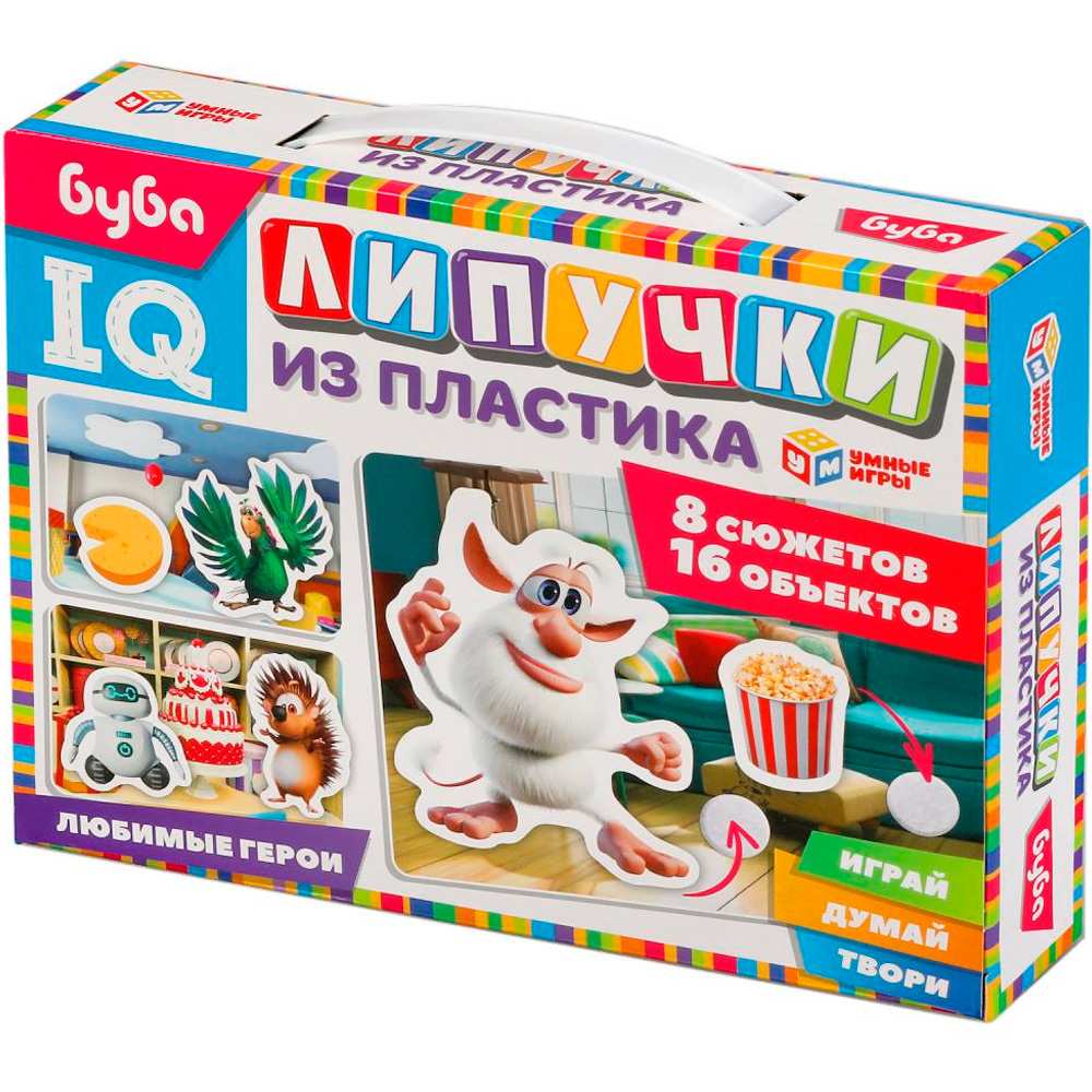 Игра настольная Умка Любимые герои.IQ липучки из пластика.Буба 4680107907486