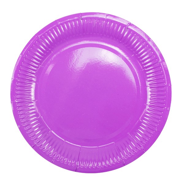 Тарелка бумажная ламинированная Purple 18см 6шт 6056544.