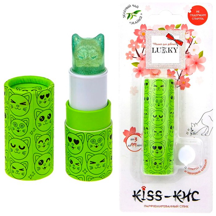 Парфюмированный стик Kiss-Кис зеленый чай, 5 гр, Т22238.