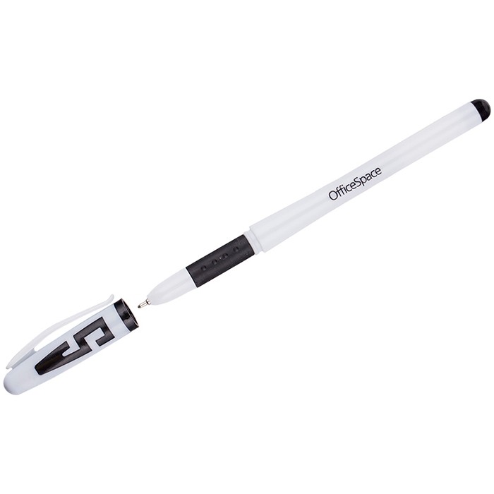 Ручка гелевая черный OfficeSpace 0,6мм грип игольчатый стержень GP777BK_3188