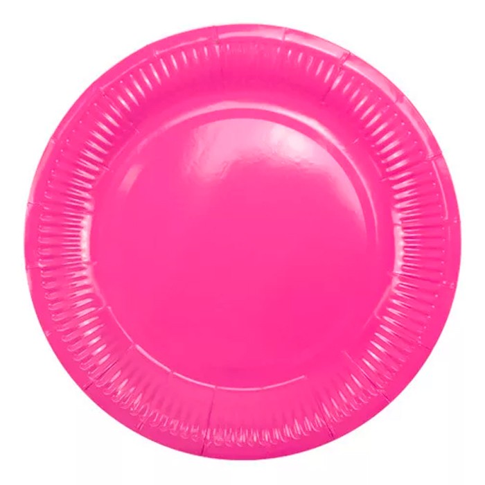 Тарелка бумажная ламинированные Hot Pink 18см 6шт 6056698.
