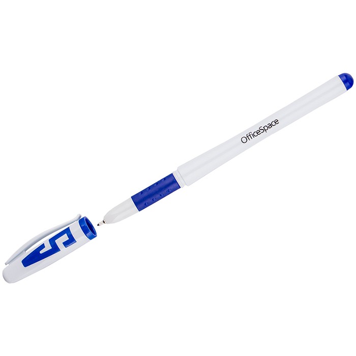 Ручка гелевая синяя OfficeSpace 0,6мм грип игольчатый стержень GP777BU_3185