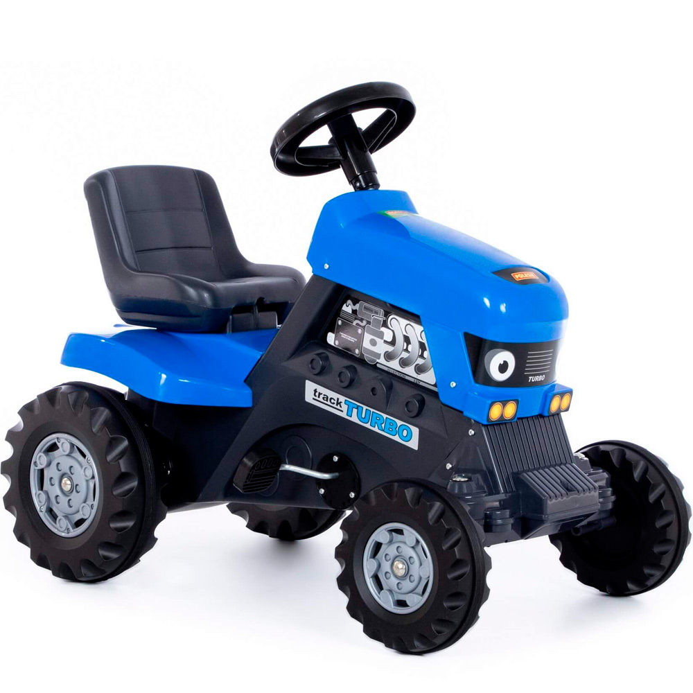 Каталка-трактор с педалями Turbo синяя 84620 П-Е /1/