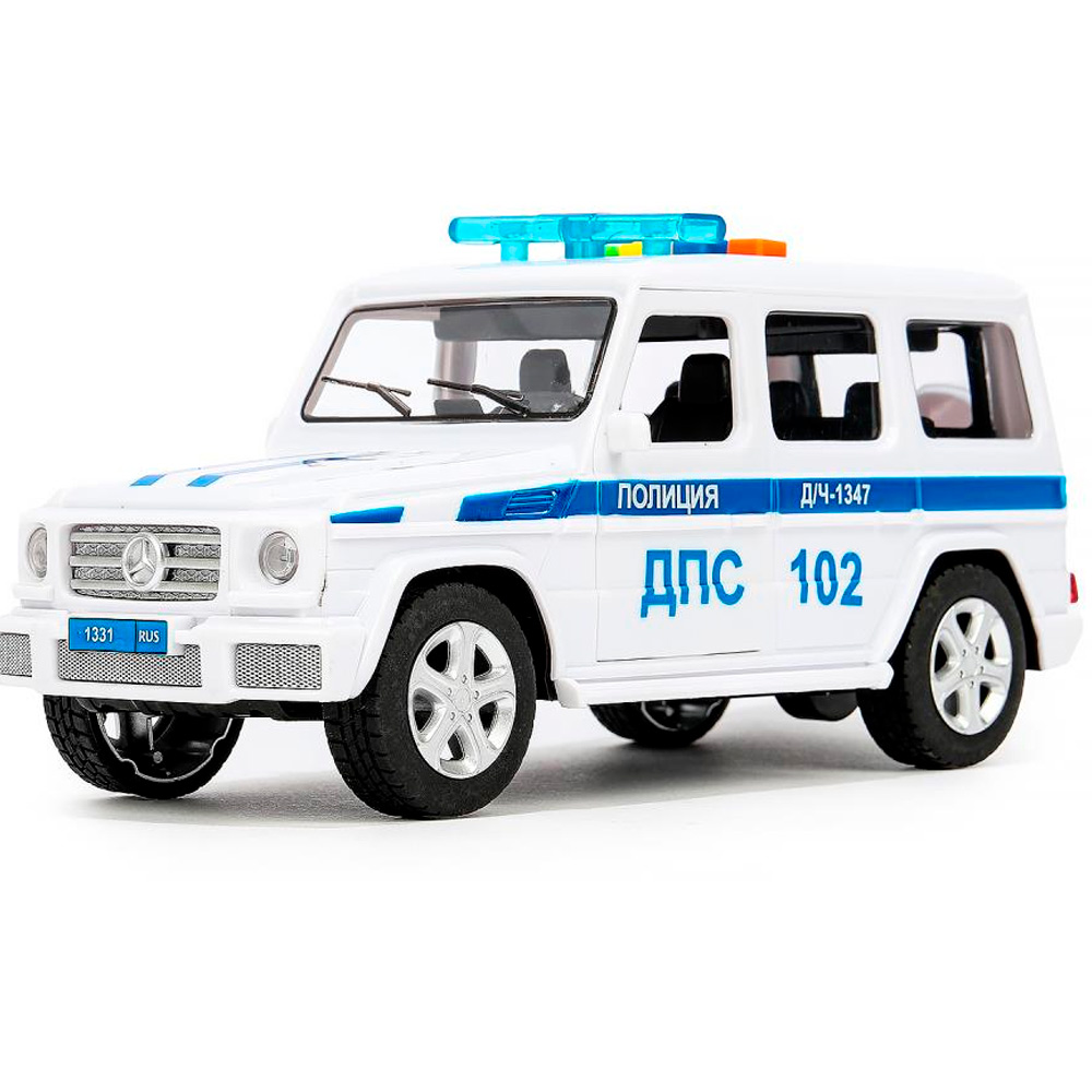 Модель GCLASS-21PLPOL-WH MERCEDES-BENZ G-CLASS ПОЛИЦИЯ 22 см Технопарк  в коробке /36/