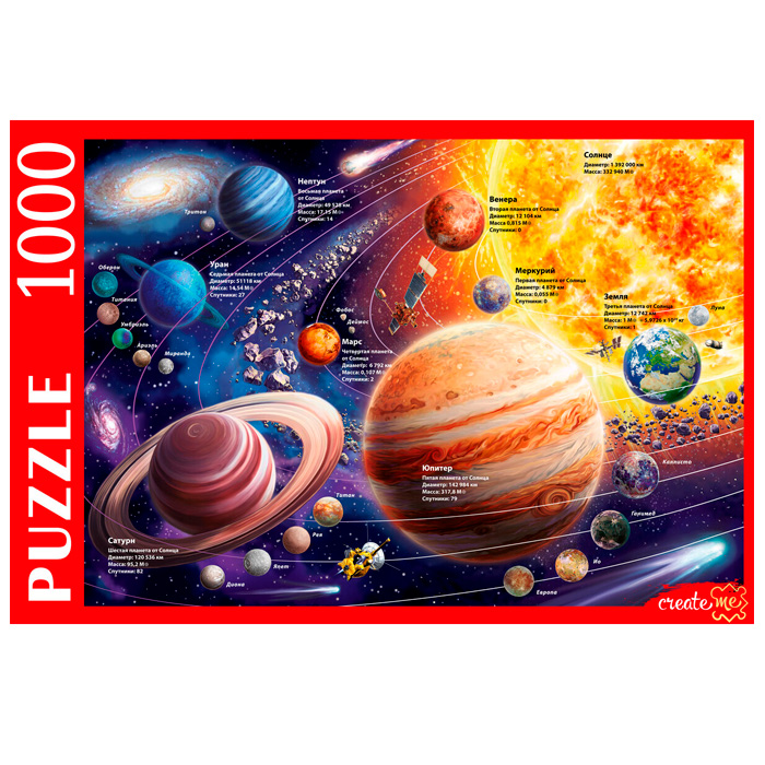 Пазл 1000 Солнечная система П1000-9845.