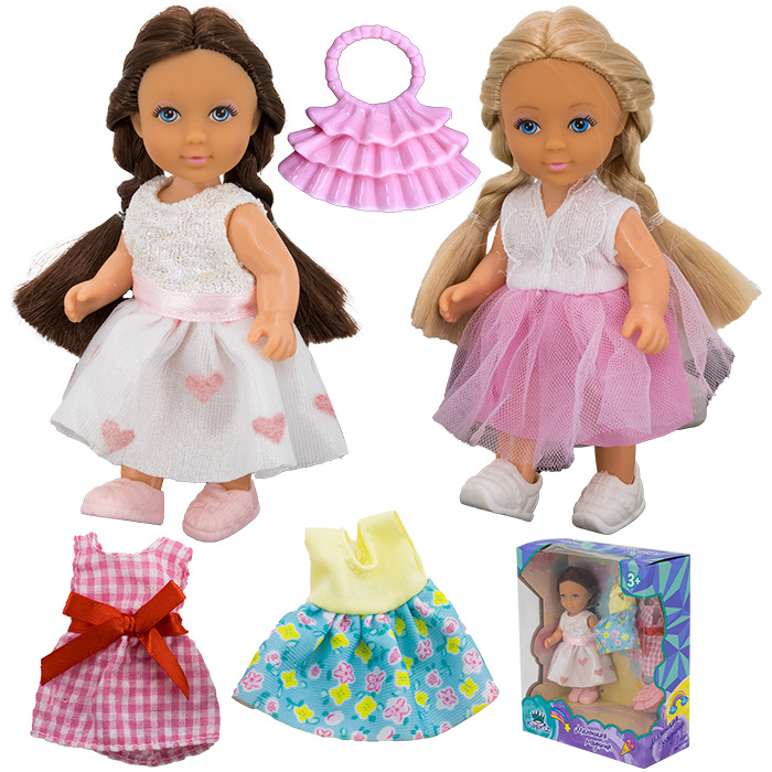 Кукла малышка Miss Kapriz 46201AYS Маленькая модница с платьями в кор.