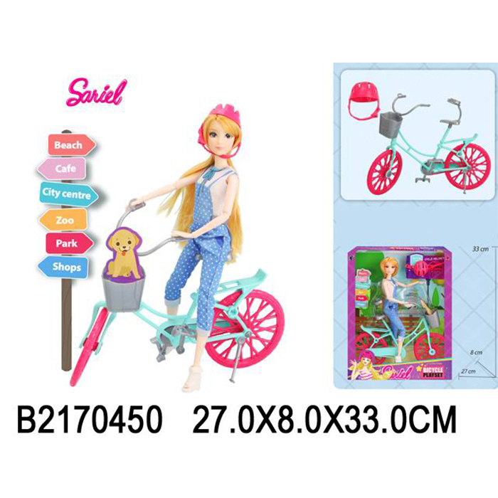Кукла 91030-E Sariel на велосипеде в кор.