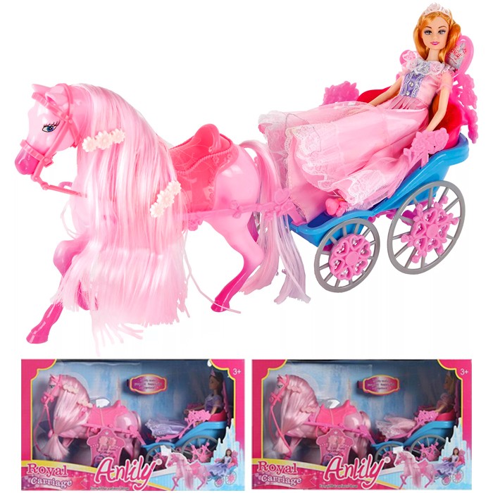 Карета Anlily 99124 с лошадью и куклой в кор.