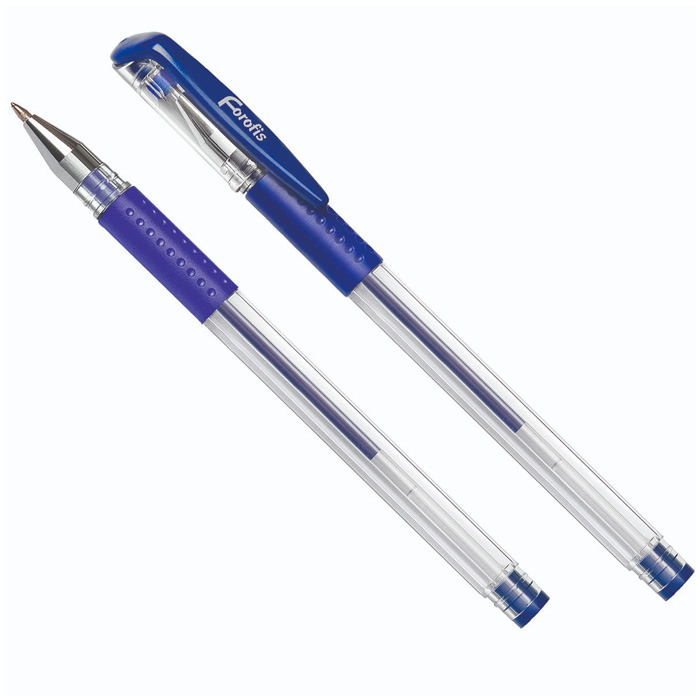 Ручка гелевая синии черн. 0.5мм (стержень меняется) 91533 