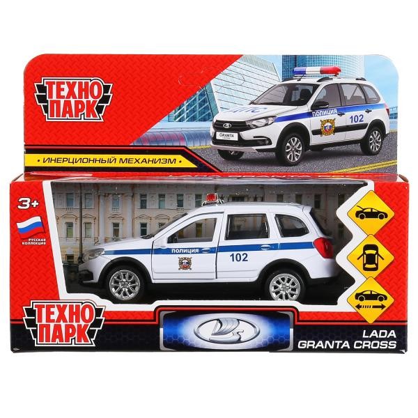 Модель GRANTACRS-12POL-WH Lada Granta Cross 2019 Полиция белый Технопарк  в кор.